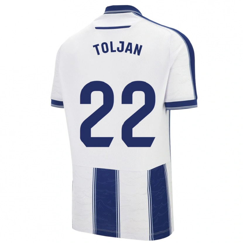 Danxen Femme Maillot Jeremy Toljan #22 Marine Blanc Tenues Extérieur 2025/26 T-Shirt