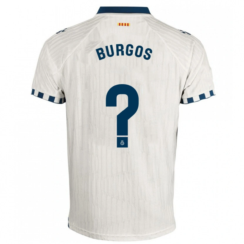Danxen Femme Maillot Hugo Burgos #0 Blanc Bleu Tenues Extérieur 2025/26 T-Shirt