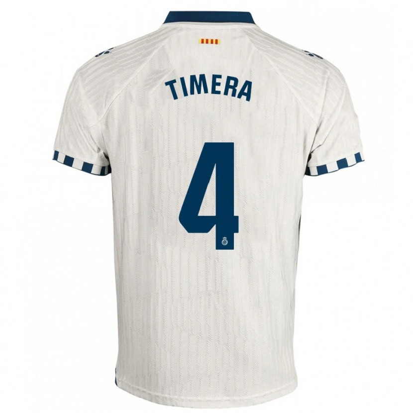 Danxen Femme Maillot Adama Timera #4 Blanc Bleu Tenues Extérieur 2025/26 T-Shirt