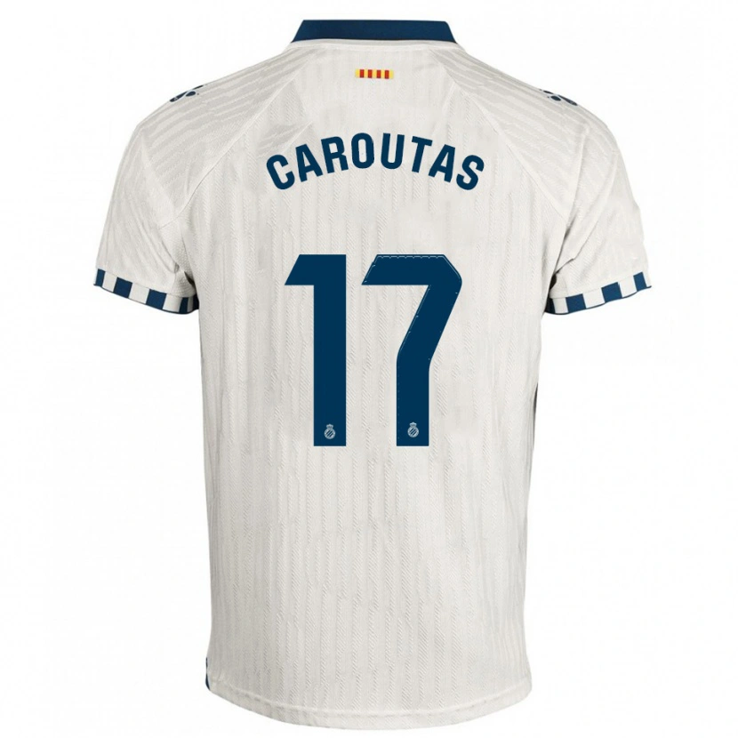 Danxen Femme Maillot Tim Caroutas #17 Blanc Bleu Tenues Extérieur 2025/26 T-Shirt