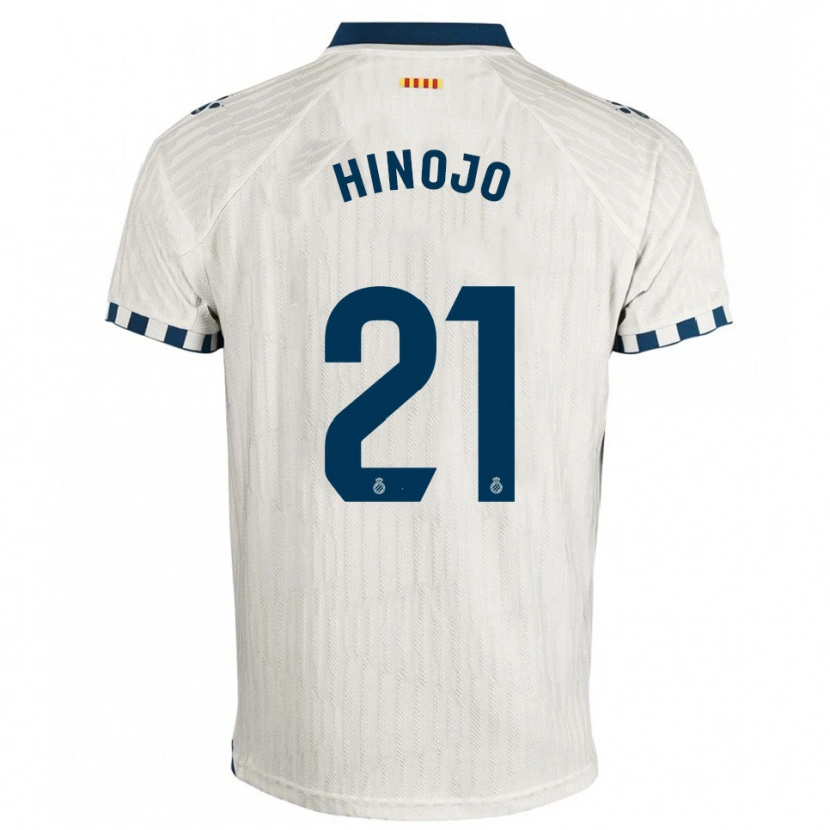 Danxen Femme Maillot Roger Hinojo #21 Blanc Bleu Tenues Extérieur 2025/26 T-Shirt