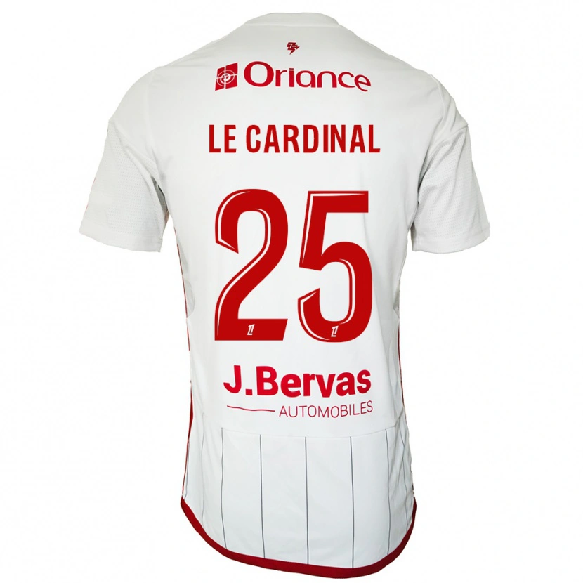 Danxen Femme Maillot Julien Le Cardinal #25 Blanc Rouge Tenues Extérieur 2025/26 T-Shirt