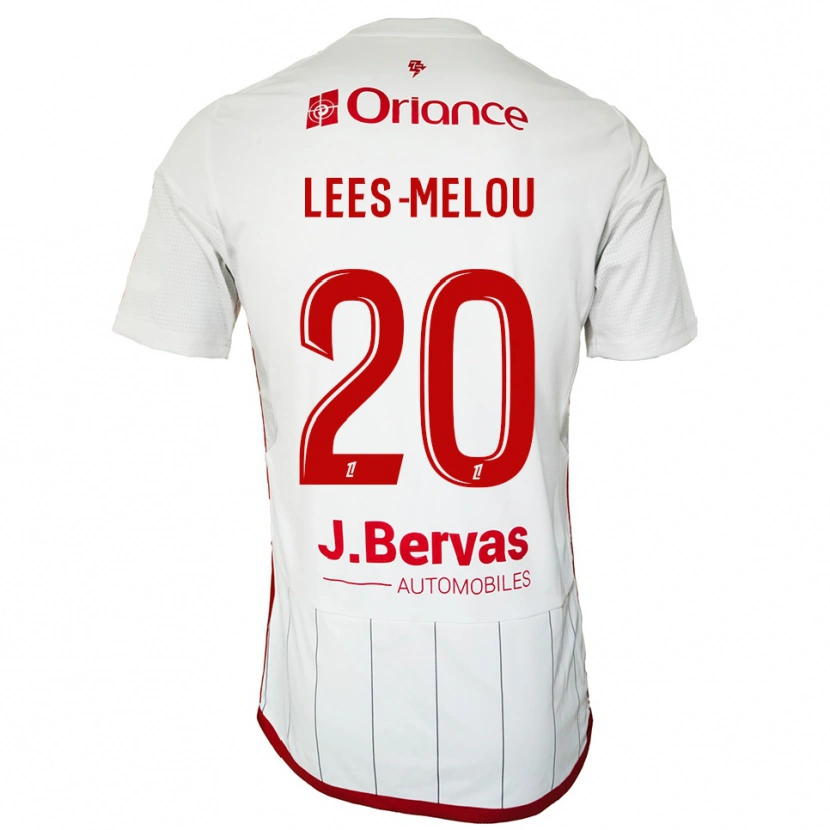 Danxen Femme Maillot Pierre Lees-Melou #20 Blanc Rouge Tenues Extérieur 2025/26 T-Shirt
