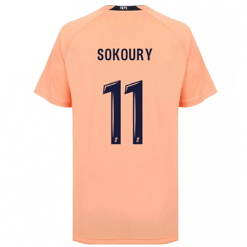 Danxen Femme Maillot Junior Sokoury #11 Orange Bleu Marine Tenues Extérieur 2025/26 T-Shirt