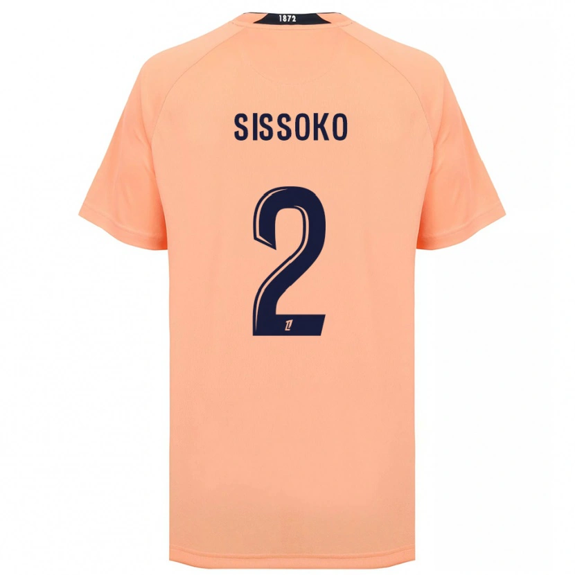 Danxen Femme Maillot Mustapha Sissoko #2 Orange Bleu Marine Tenues Extérieur 2025/26 T-Shirt