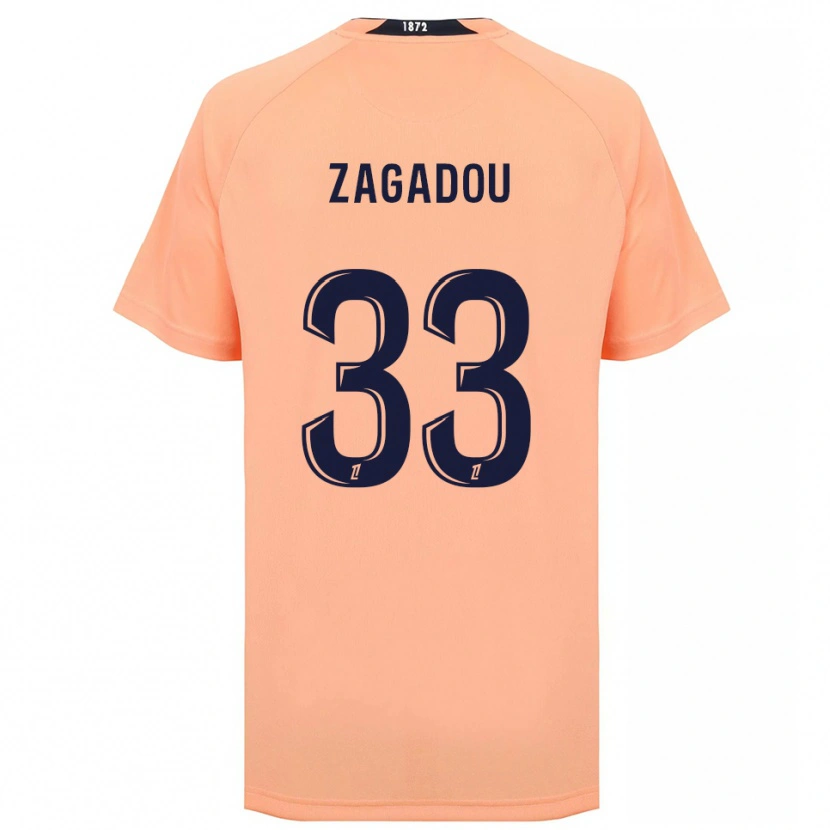 Danxen Femme Maillot Stephan Zagadou #33 Orange Bleu Marine Tenues Extérieur 2025/26 T-Shirt