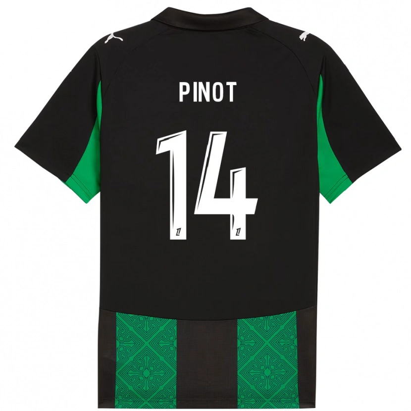 Danxen Femme Maillot Laurine Pinot #14 Noir Vert Tenues Extérieur 2025/26 T-Shirt