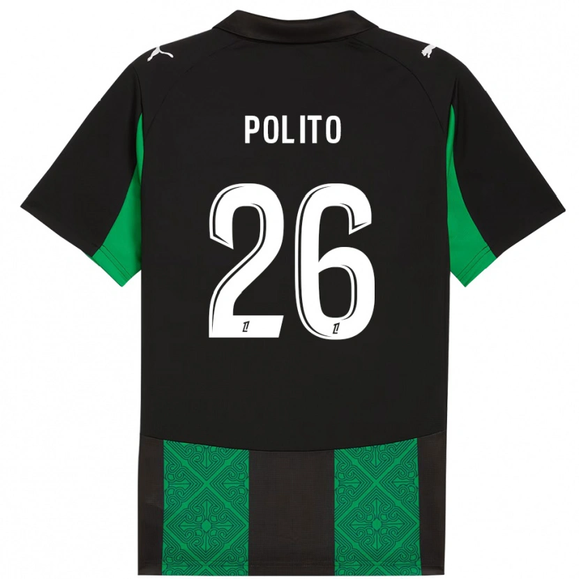 Danxen Femme Maillot Carla Polito #26 Noir Vert Tenues Extérieur 2025/26 T-Shirt