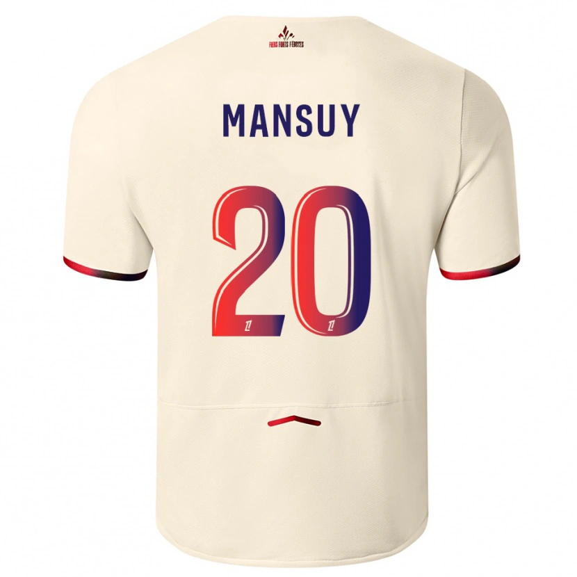Danxen Femme Maillot Heloise Mansuy #20 Blanc Cassé Rouge Tenues Extérieur 2025/26 T-Shirt