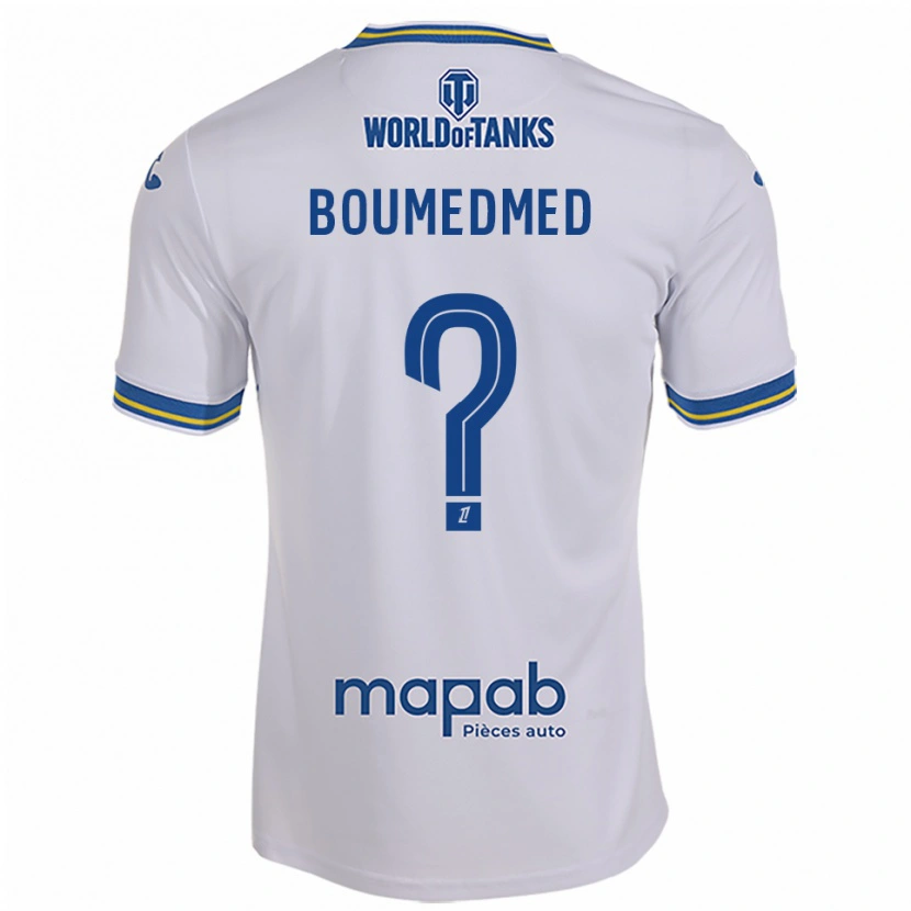 Danxen Femme Maillot Kamil Boumedmed #0 Blanc Bleu Ciel Tenues Extérieur 2025/26 T-Shirt