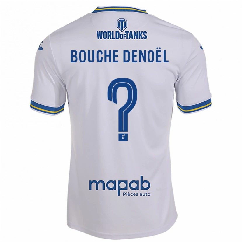 Danxen Femme Maillot Max Bouche Denoël #0 Blanc Bleu Ciel Tenues Extérieur 2025/26 T-Shirt