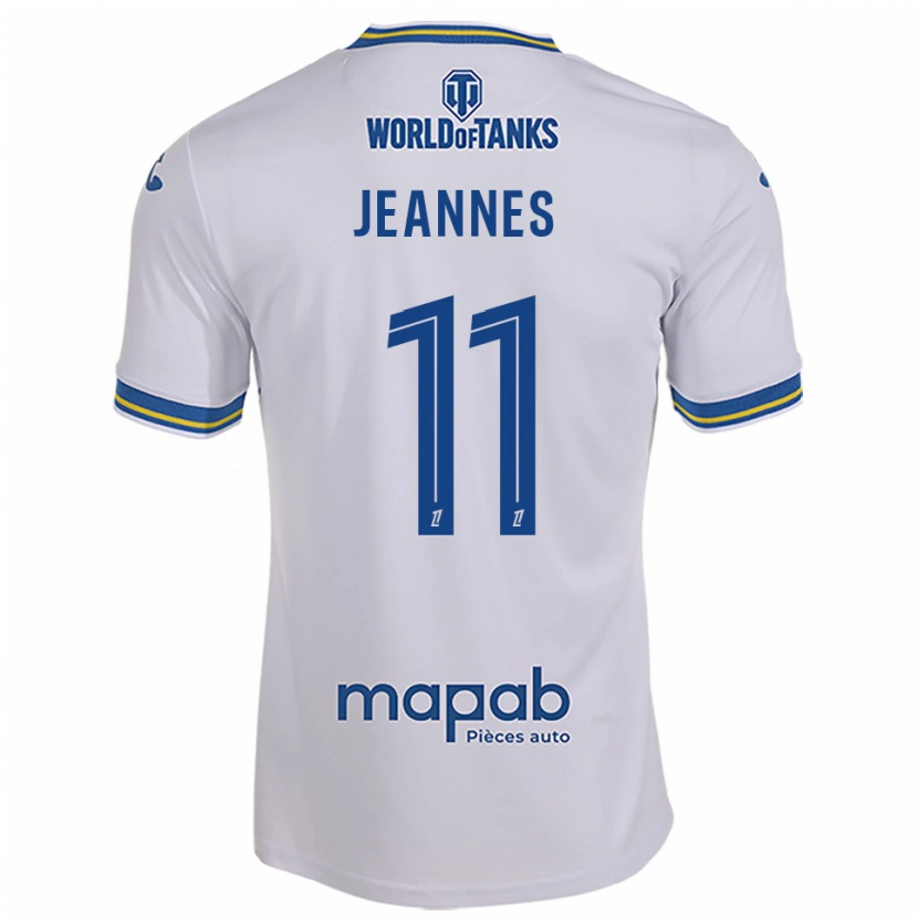 Danxen Femme Maillot Justine Jeannes #11 Blanc Bleu Ciel Tenues Extérieur 2025/26 T-Shirt