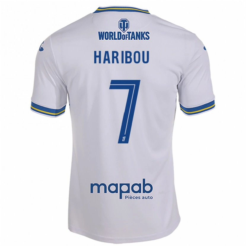 Danxen Femme Maillot Samir Haribou #7 Blanc Bleu Ciel Tenues Extérieur 2025/26 T-Shirt