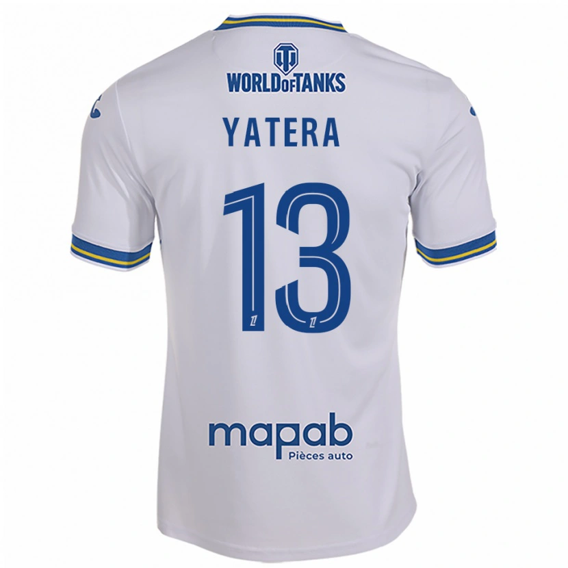 Danxen Femme Maillot Demba Yatera #13 Blanc Bleu Ciel Tenues Extérieur 2025/26 T-Shirt