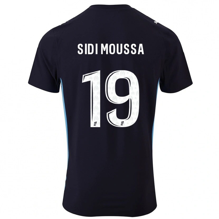 Danxen Femme Maillot Salima Sidi Moussa #19 Noir Bleu Ciel Tenues Extérieur 2025/26 T-Shirt