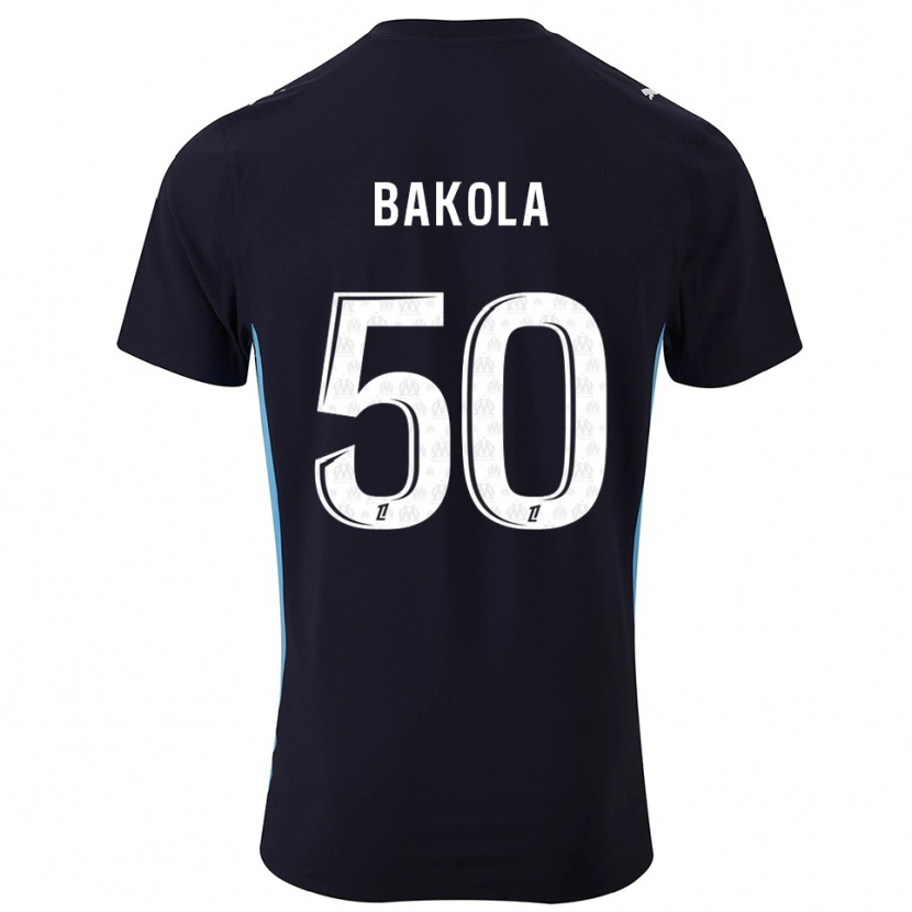 Danxen Femme Maillot Darryl Bakola #50 Noir Bleu Ciel Tenues Extérieur 2025/26 T-Shirt