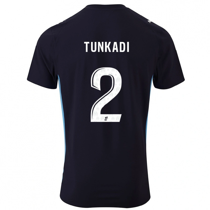 Danxen Femme Maillot Alexandre Tunkadi #2 Noir Bleu Ciel Tenues Extérieur 2025/26 T-Shirt