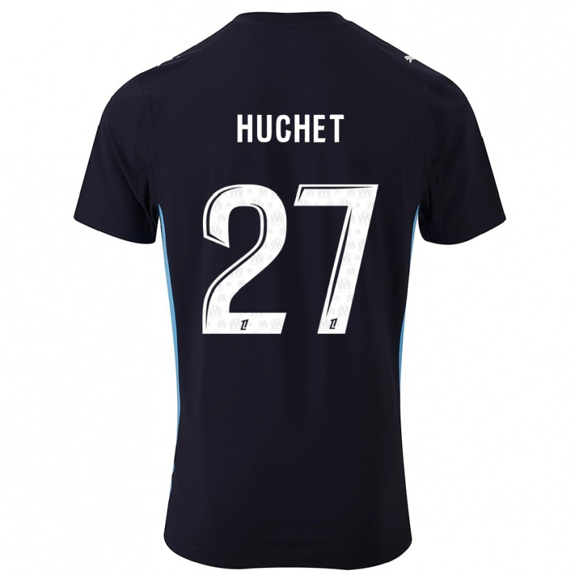 Danxen Femme Maillot Sarah Huchet #27 Noir Bleu Ciel Tenues Extérieur 2025/26 T-Shirt