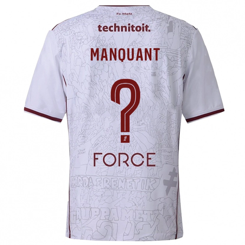 Danxen Femme Maillot Joris Manquant #0 Blanc Bourgogne Tenues Extérieur 2025/26 T-Shirt