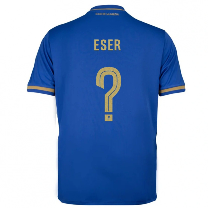 Danxen Femme Maillot Allan Eser #0 Bleu Or Tenues Extérieur 2025/26 T-Shirt
