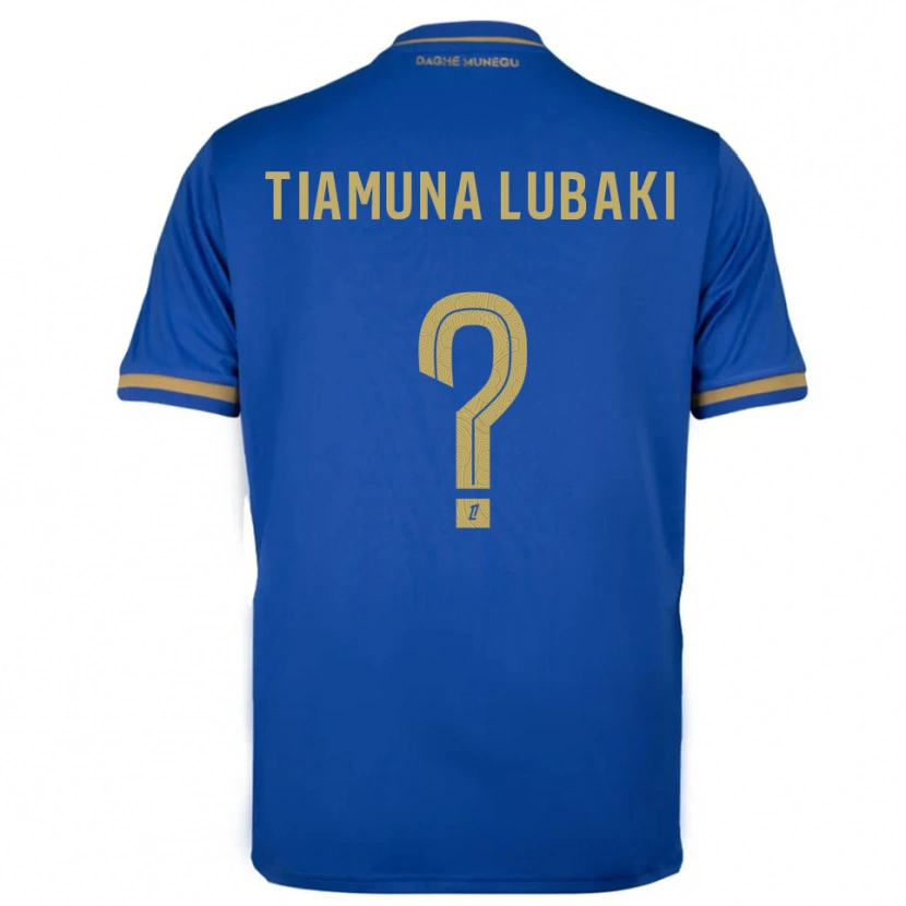 Danxen Femme Maillot Loïc Tiamuna Lubaki #0 Bleu Or Tenues Extérieur 2025/26 T-Shirt