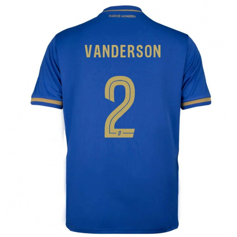 Danxen Femme Maillot Vanderson #2 Bleu Or Tenues Extérieur 2025/26 T-Shirt