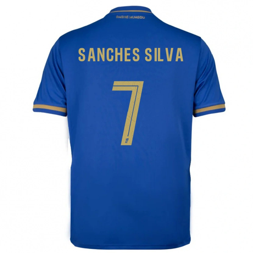 Danxen Femme Maillot Jordy Sanches Silva #7 Bleu Or Tenues Extérieur 2025/26 T-Shirt