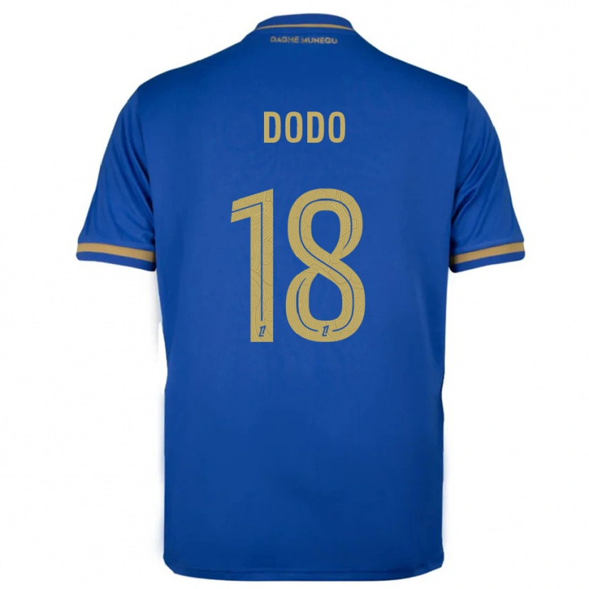 Danxen Femme Maillot Yannick Dodo #18 Bleu Or Tenues Extérieur 2025/26 T-Shirt