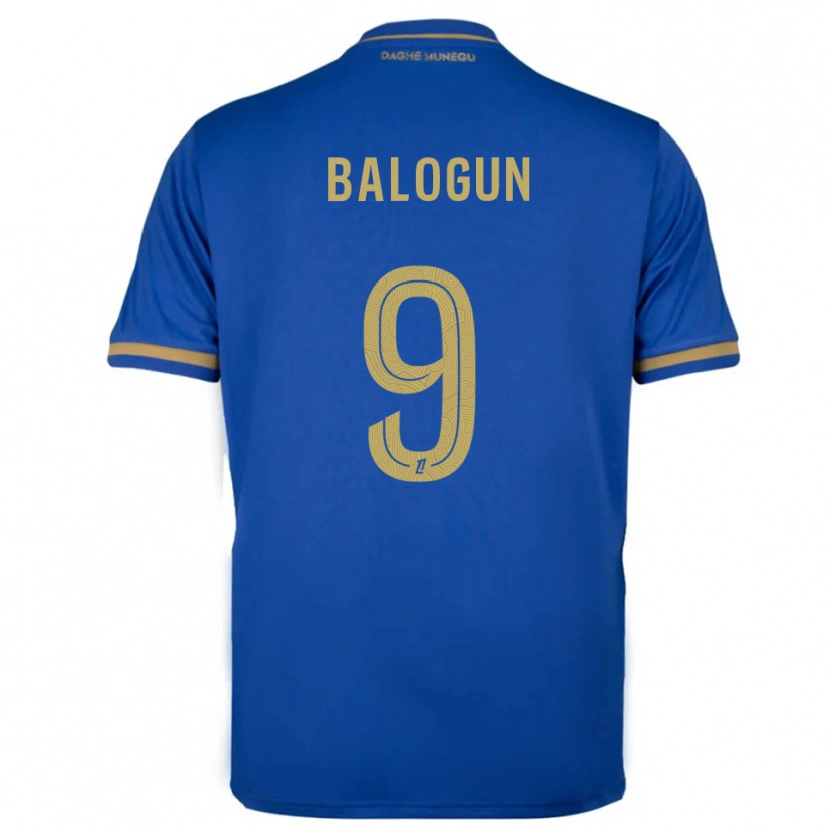 Danxen Femme Maillot Folarin Balogun #9 Bleu Or Tenues Extérieur 2025/26 T-Shirt
