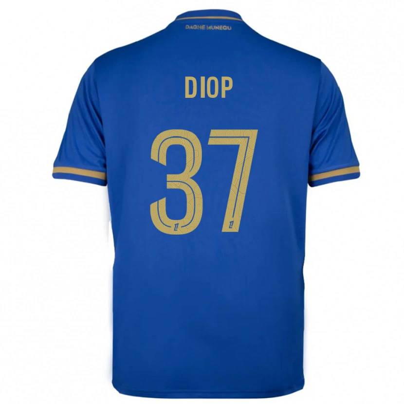 Danxen Femme Maillot Edan Diop #37 Bleu Or Tenues Extérieur 2025/26 T-Shirt