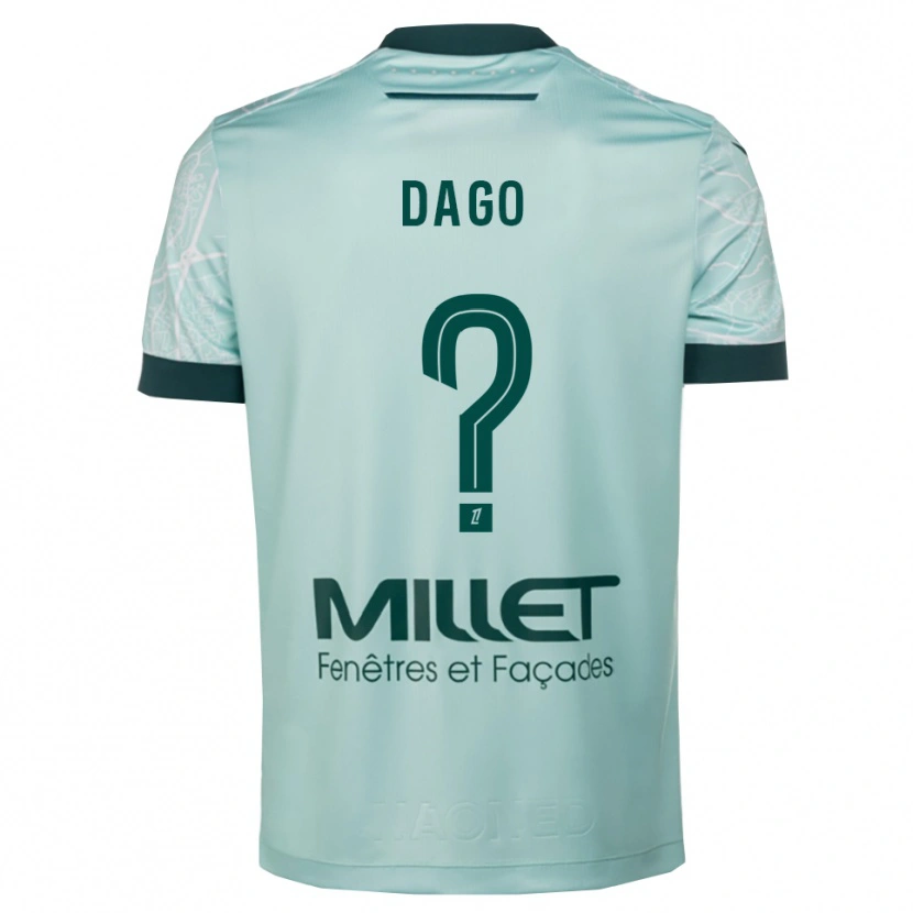 Danxen Femme Maillot Joshua Dago #0 Vert Blanc Tenues Extérieur 2025/26 T-Shirt