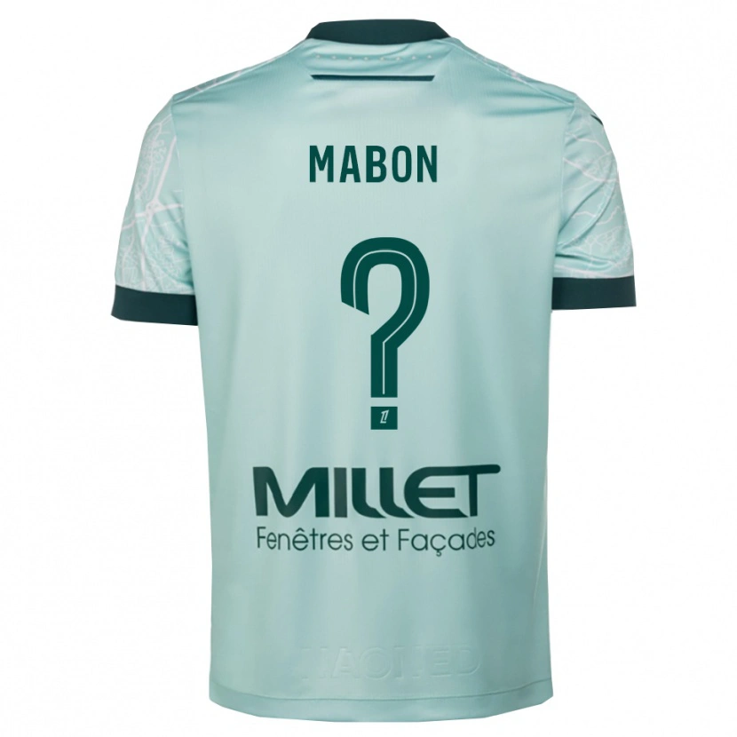 Danxen Femme Maillot Tom Mabon #0 Vert Blanc Tenues Extérieur 2025/26 T-Shirt