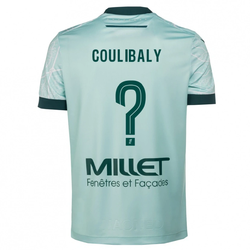 Danxen Femme Maillot Dylan Coulibaly #0 Vert Blanc Tenues Extérieur 2025/26 T-Shirt