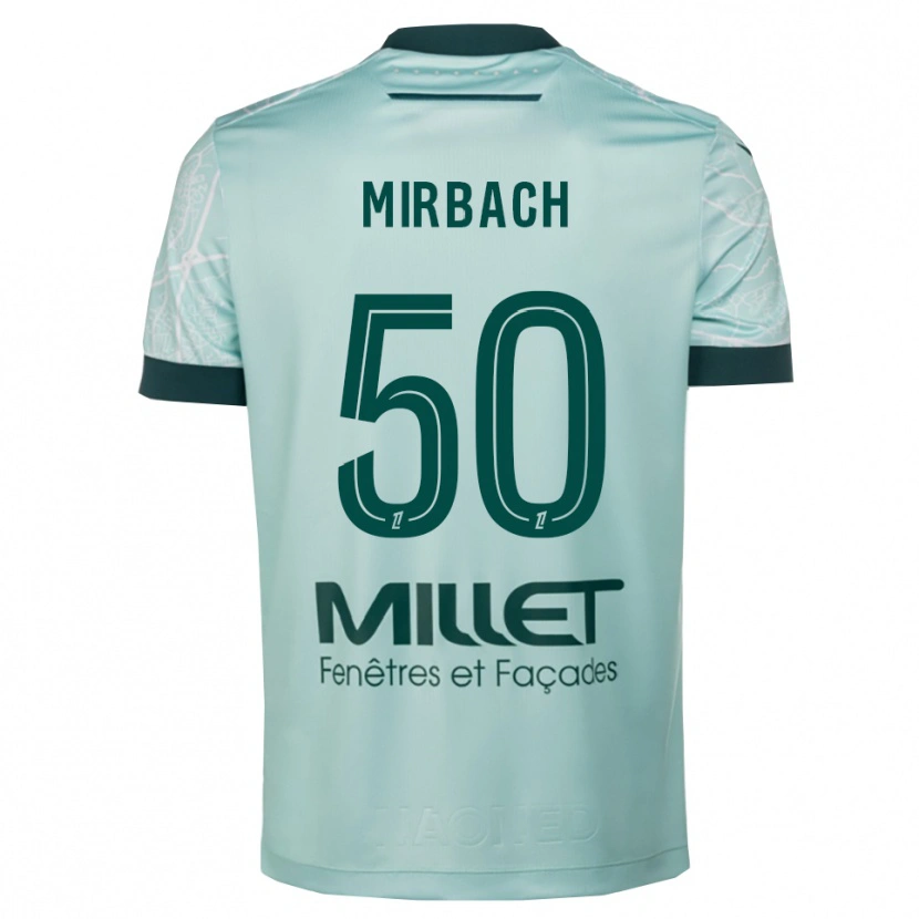 Danxen Femme Maillot Alexis Mirbach #50 Vert Blanc Tenues Extérieur 2025/26 T-Shirt