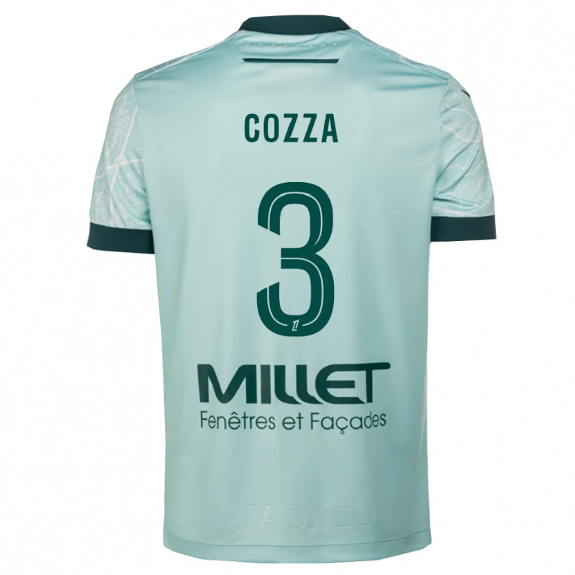 Danxen Femme Maillot Nicolas Cozza #3 Vert Blanc Tenues Extérieur 2025/26 T-Shirt