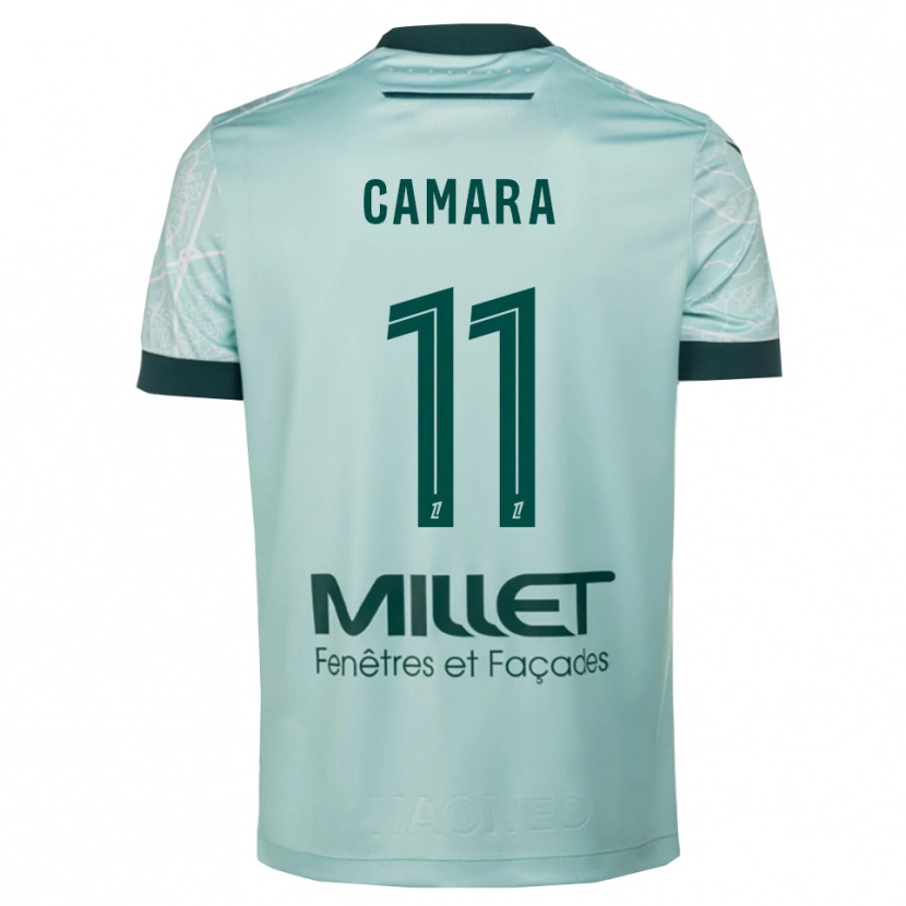 Danxen Femme Maillot Aboubacar Camara #11 Vert Blanc Tenues Extérieur 2025/26 T-Shirt