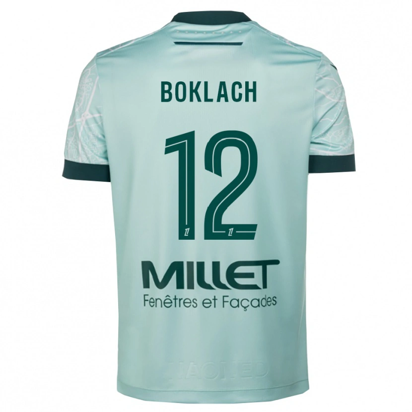 Danxen Femme Maillot Kateryna Boklach #12 Vert Blanc Tenues Extérieur 2025/26 T-Shirt