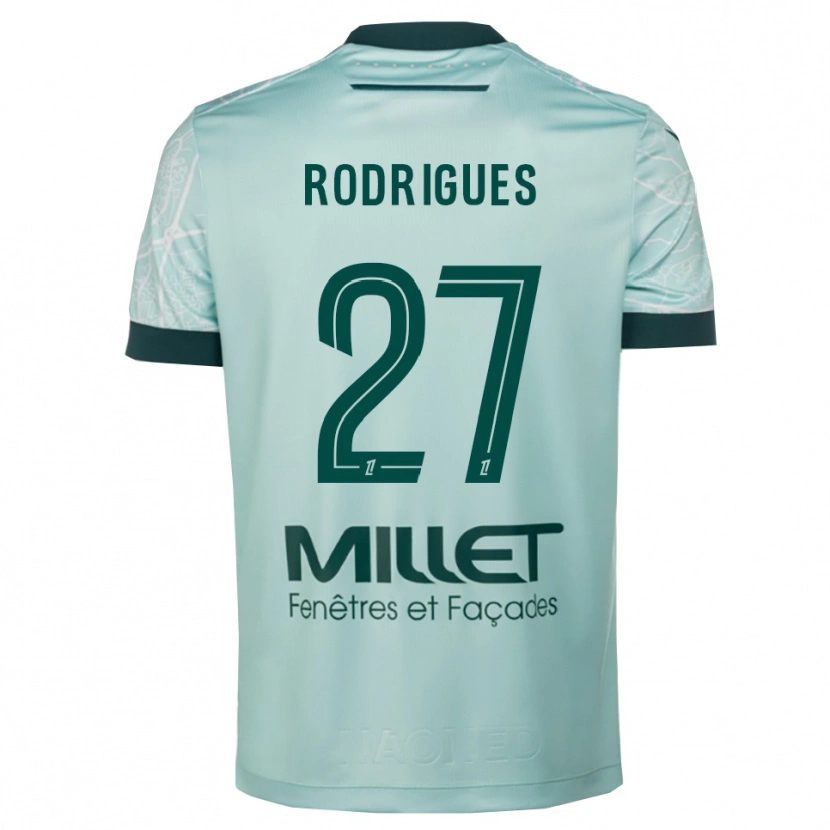 Danxen Femme Maillot Nelly Rodrigues #27 Vert Blanc Tenues Extérieur 2025/26 T-Shirt