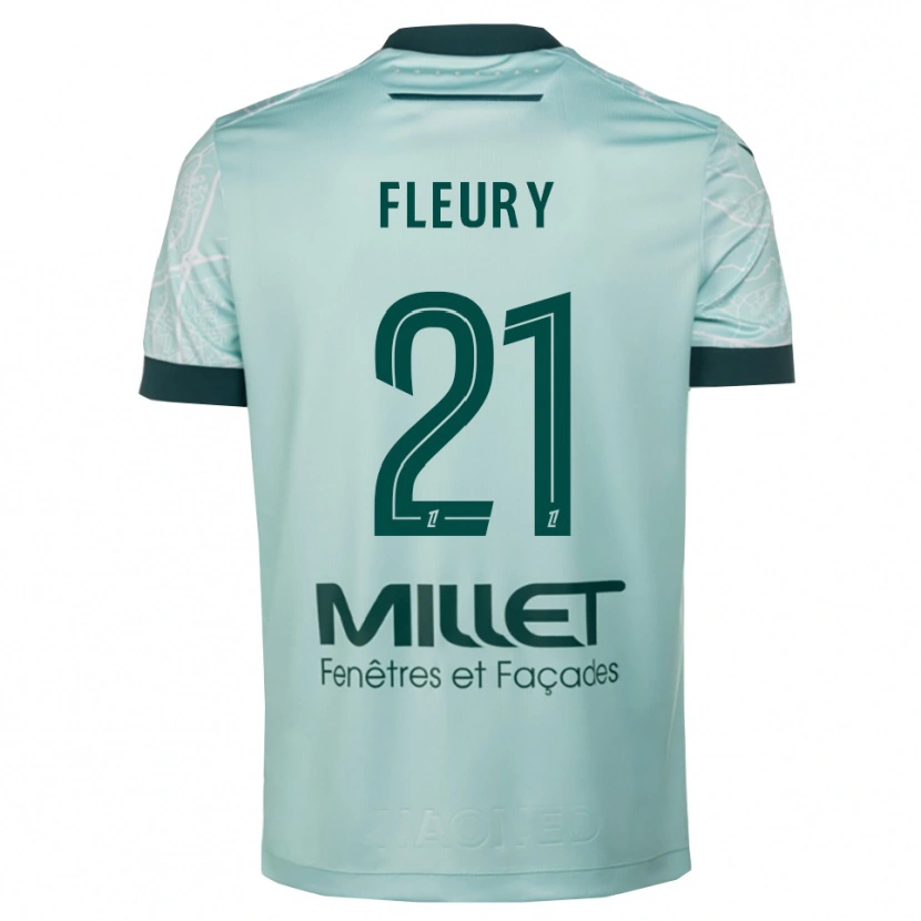 Danxen Femme Maillot Louise Fleury #21 Vert Blanc Tenues Extérieur 2025/26 T-Shirt
