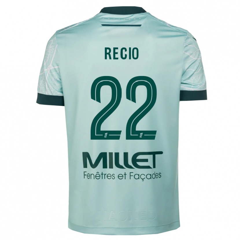 Danxen Femme Maillot Andrea Recio #22 Vert Blanc Tenues Extérieur 2025/26 T-Shirt