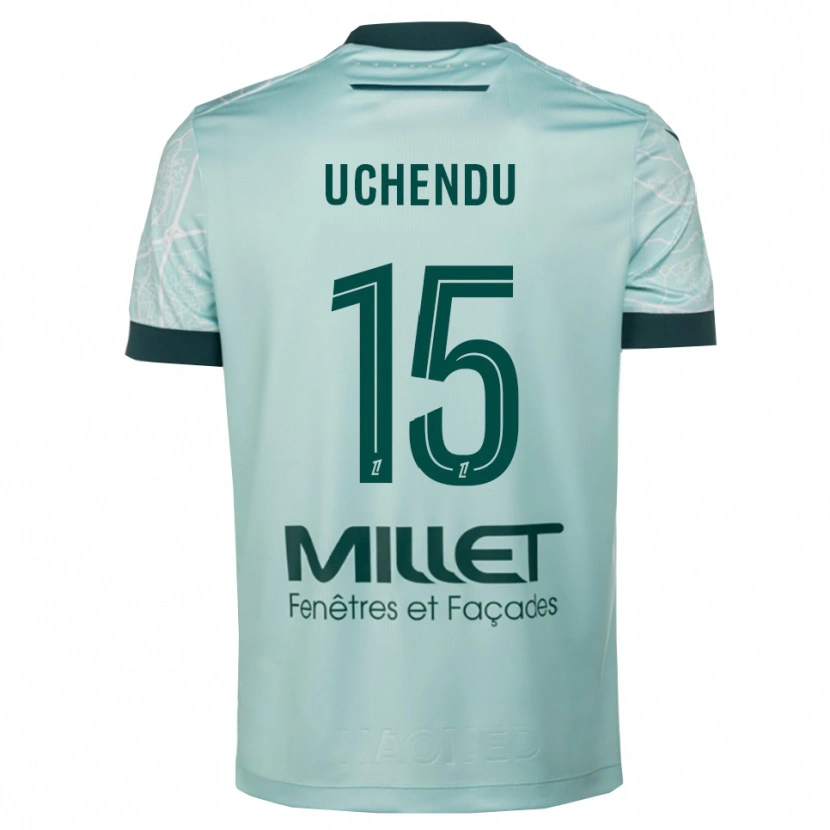 Danxen Femme Maillot Chinaza Uchendu #15 Vert Blanc Tenues Extérieur 2025/26 T-Shirt