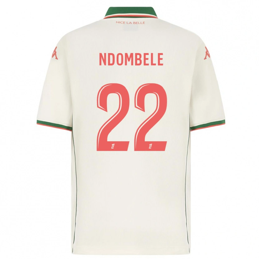 Danxen Femme Maillot Tanguy Ndombélé #22 Blanc Vert Tenues Extérieur 2025/26 T-Shirt