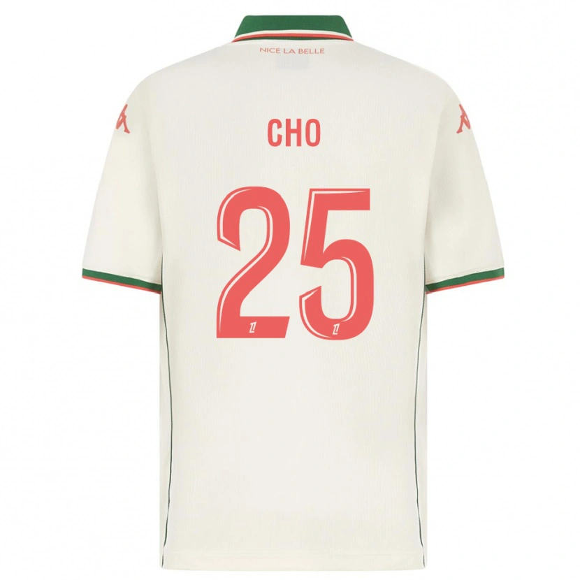 Danxen Femme Maillot Mohamed-Ali Cho #25 Blanc Vert Tenues Extérieur 2025/26 T-Shirt