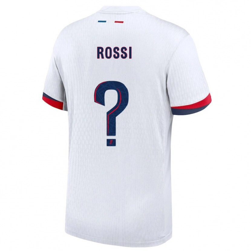 Danxen Femme Maillot Fanny Rossi #0 Blanc Rouge Tenues Extérieur 2025/26 T-Shirt