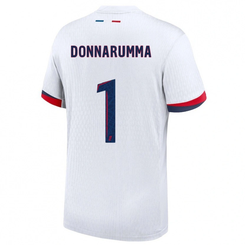 Danxen Femme Maillot Gianluigi Donnarumma #1 Blanc Rouge Tenues Extérieur 2025/26 T-Shirt