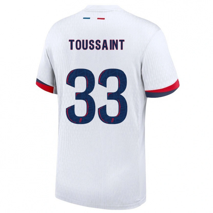 Danxen Femme Maillot Océane Toussaint #33 Blanc Rouge Tenues Extérieur 2025/26 T-Shirt