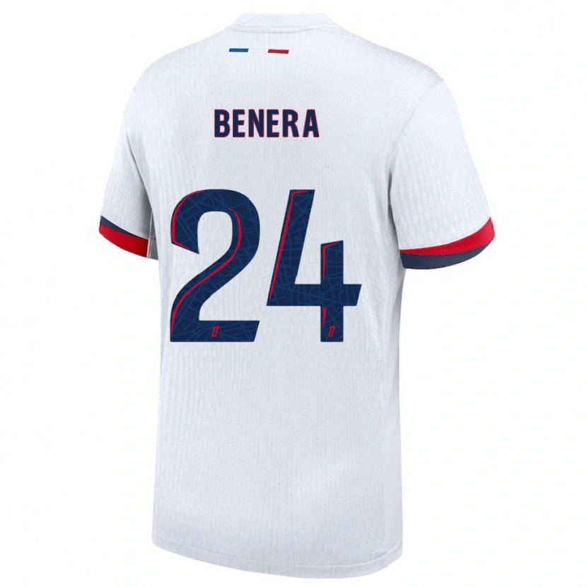 Danxen Femme Maillot Baby Jordy Benera #24 Blanc Rouge Tenues Extérieur 2025/26 T-Shirt