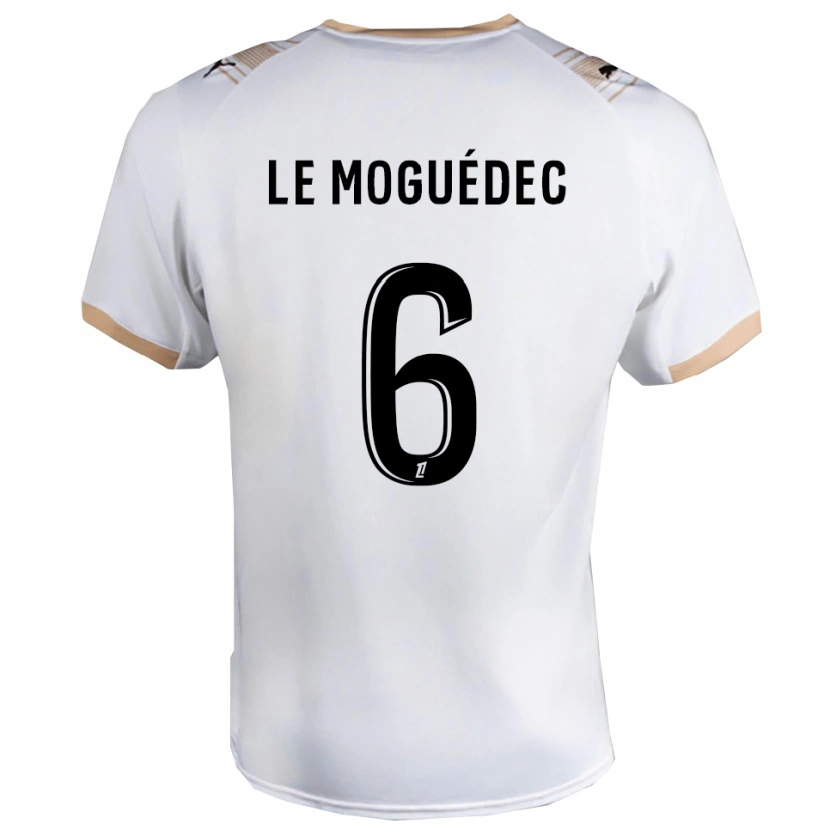Danxen Femme Maillot Anaële Le Moguédec #6 Blanc Noir Tenues Extérieur 2025/26 T-Shirt