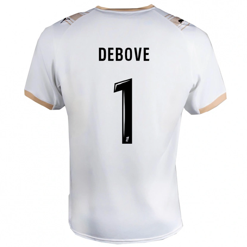 Danxen Femme Maillot Maxime Debove #1 Blanc Noir Tenues Extérieur 2025/26 T-Shirt