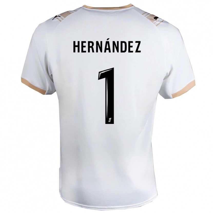 Danxen Femme Maillot Melvin Hernández #1 Blanc Noir Tenues Extérieur 2025/26 T-Shirt